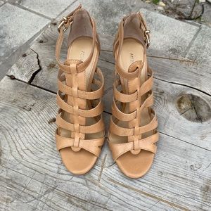 Antonio Melani caged open toe heel leather sandals